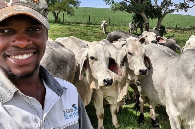 Farmer Mnandisi Mdletshe volunteered after getting his diploma to prove he could run a farm.