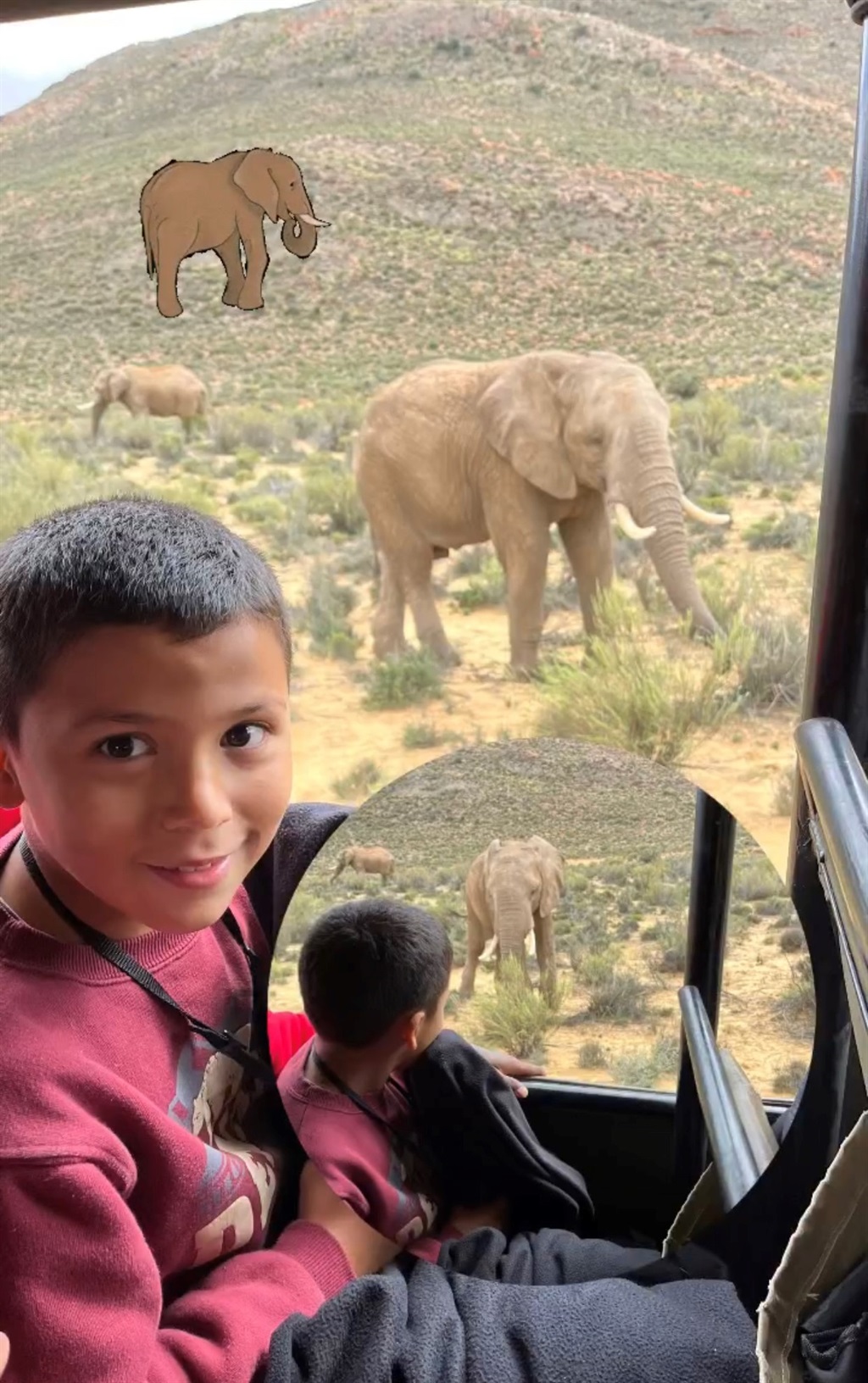 Junior Mendieta's Instagram stories of his safari 
