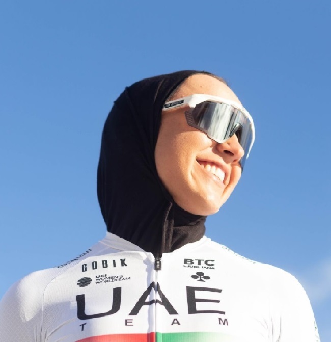 Safiya Al Sayegh is rolling into European pro cycling, this season. (Photo: UAE Team ADQ)