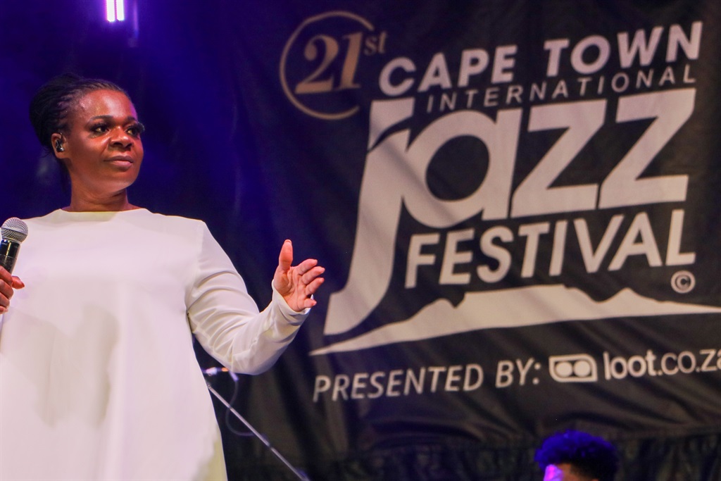 Judith Sephuma at the Cape Town International Jazz Festival free concert (Storm Simpson/News24)