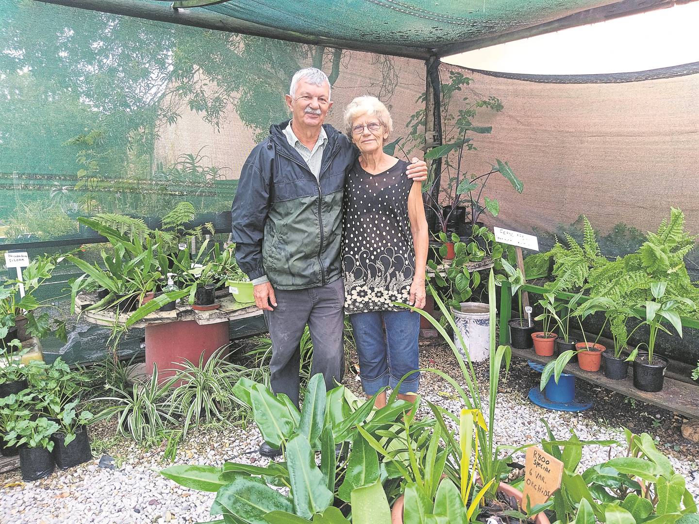 Zacharias “Vossie” and Yvonne Vorster, the masterminds behind Cape Gardens Nursery & Landscaping.