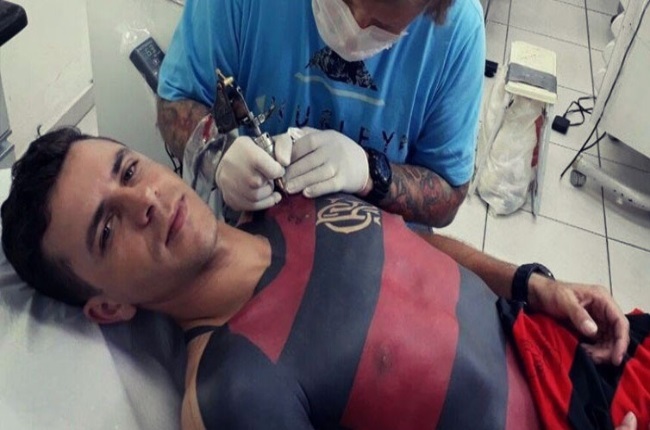  Jose Mauricio dos Anjos's tattoo of the Flamengo 