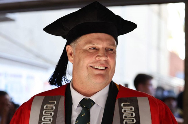 Springbok coach Rassie Erasmus was awarded an honorary doctorate at NWU on Thursday (NWU)