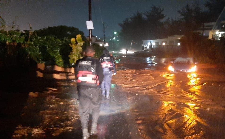 Members of Reaction Unit South Africa (RUSA) assisted a motorist on Genazzano Road in Sea Tides - KZN on Saturday after his Toyota Corolla switched off while he attempted to drive through the flooded road.