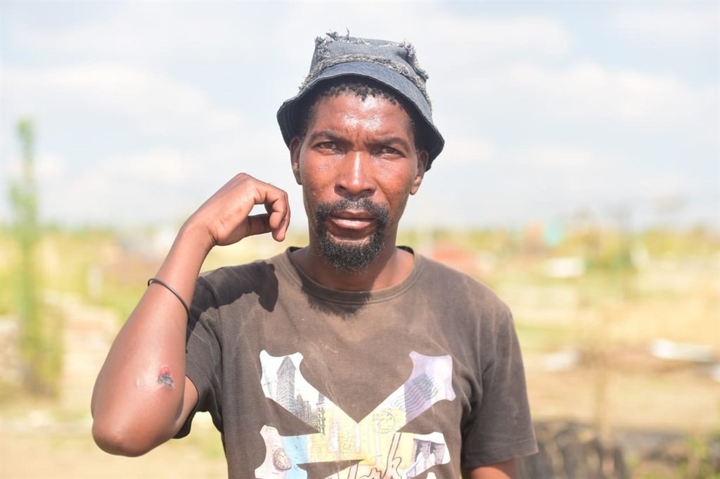 Shack dweller, Phillip Lukhanyo (34), was injured 