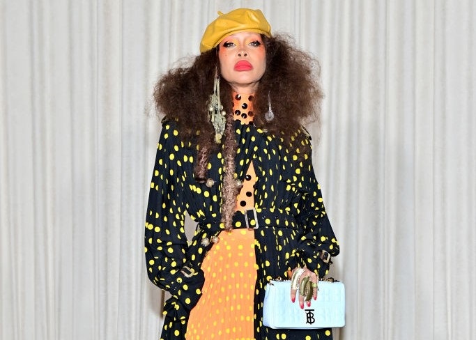 Erykah Badu attends a celebration of the Lola bag, hosted by Burberry. 