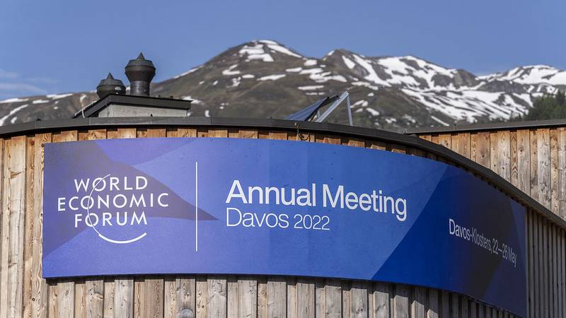’n Uitsig op ’n deel van die konferensiegeriewe in die Switserse ski-dorp Davos, waar die Wêreld- Ekonomiese Forum se jaarberaad gehou word.   Foto: WEF