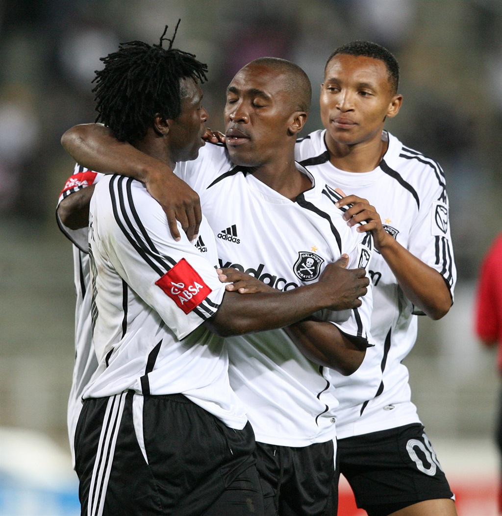 Orlando Pirates Football Club - The Orlando Pirates line-up vs Kaizer Chiefs  in the Soweto Derby at the FNB Stadium.