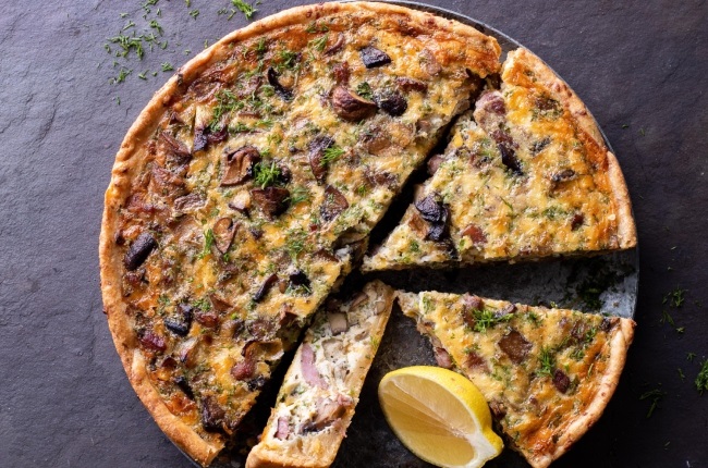 Bacon and mushroom quiche | You
