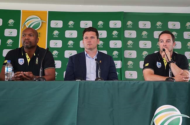 Enoch Nkwe, Graeme Smith and Mark Boucher. (Photo by Bertram Malgas/Gallo Images)
