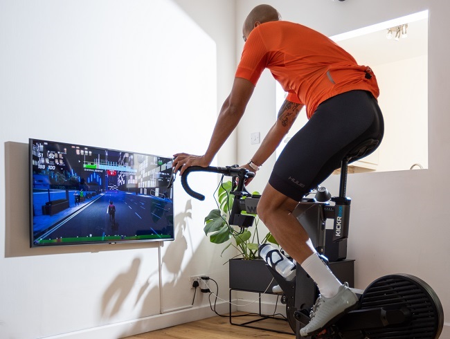Bigger screens, faster processors and immersive riding worlds, have revolutionized indoor training. (Photo: Wahoo Fitness) 