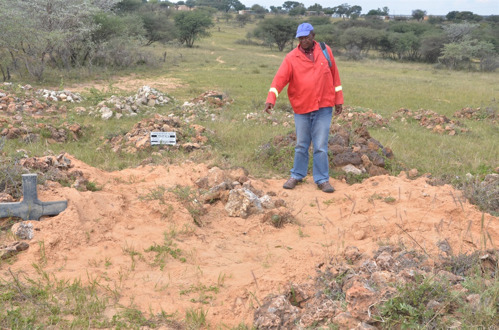 John Modisakeng from Moshawane village outside Mahikeng said the graves were found open on Thursday. Photo: Rapula Mancai