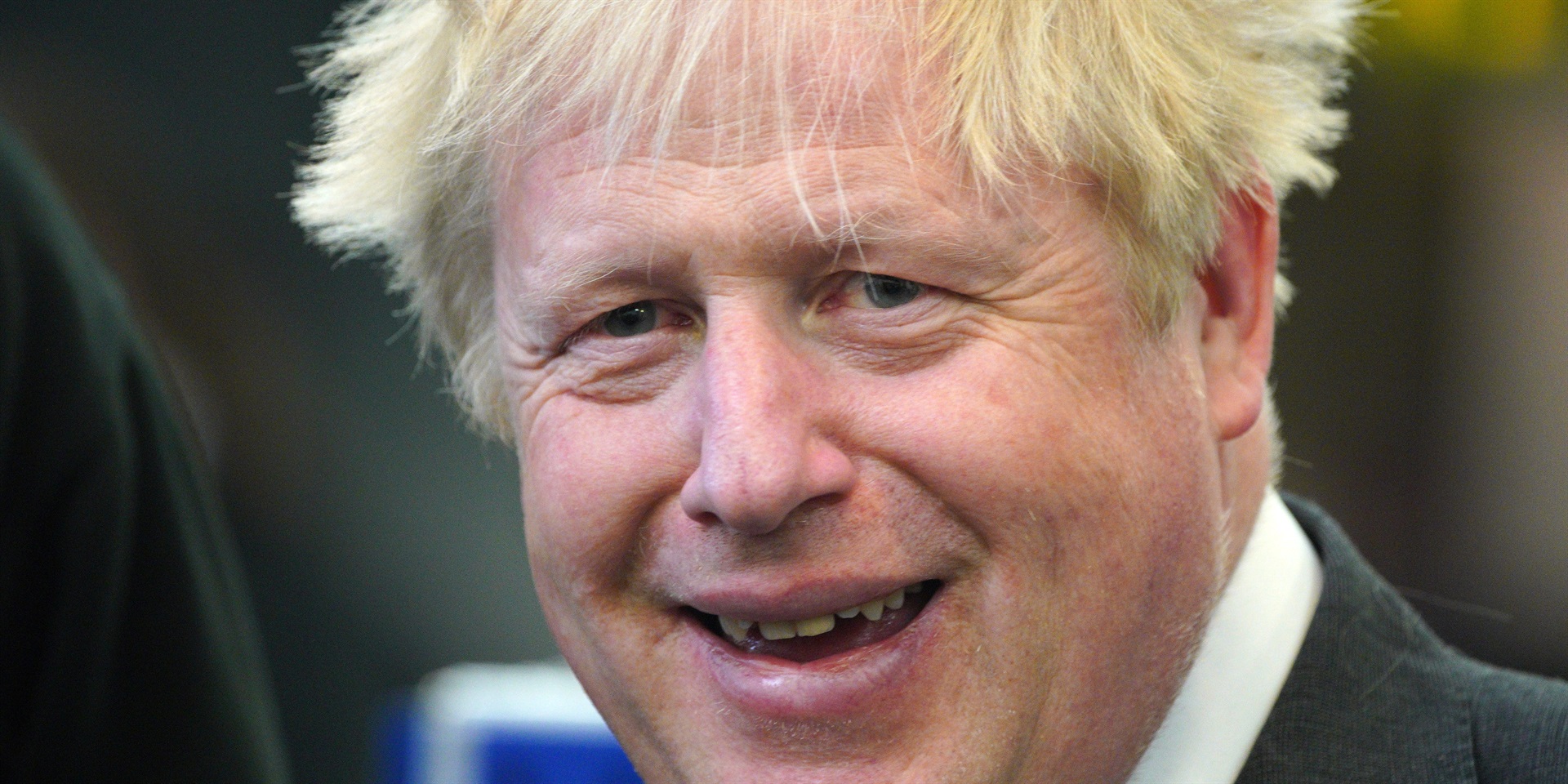 Boris Johnson during a campaign visit in Lancashire, April 2022.