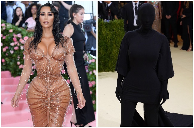 Kim's looks for the 2019 and 2021 Met Gala events 