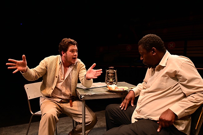 Francois Jacobs and Mncedisi Shabangu in Blood Knot. (Photo: Siphiwe Mhlambi/Supplied)