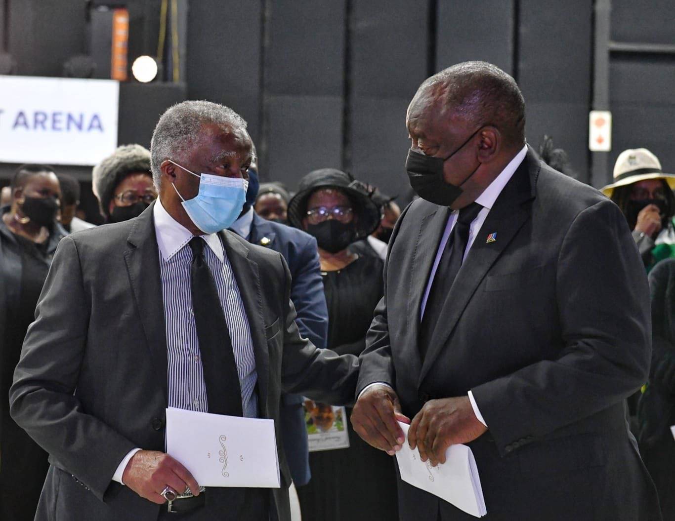 No love lost | Former president Thabo Mbeki and President Cyril Ramaphosa attended the funeral of Ambassador Silumko Sokupa in May this year.