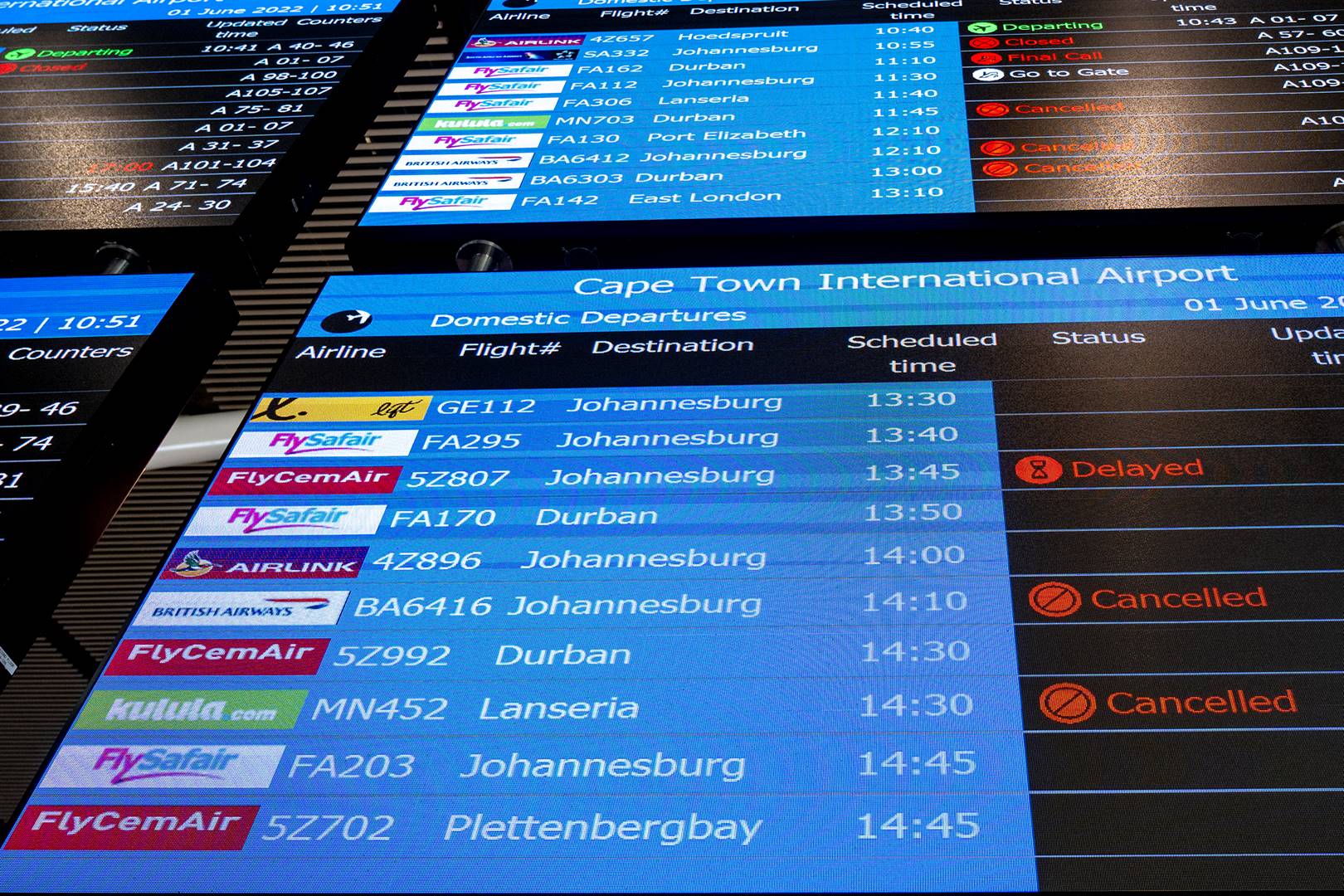Alle Kulula- en British Airways-vlugte is op 1 Junie gestaak.  Foto: Jaco Marais