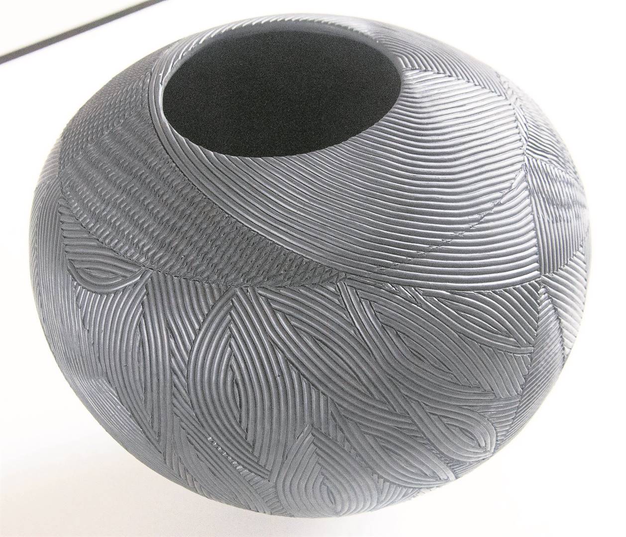One of ceramic artist Sbonelo Luthuli’s pots.