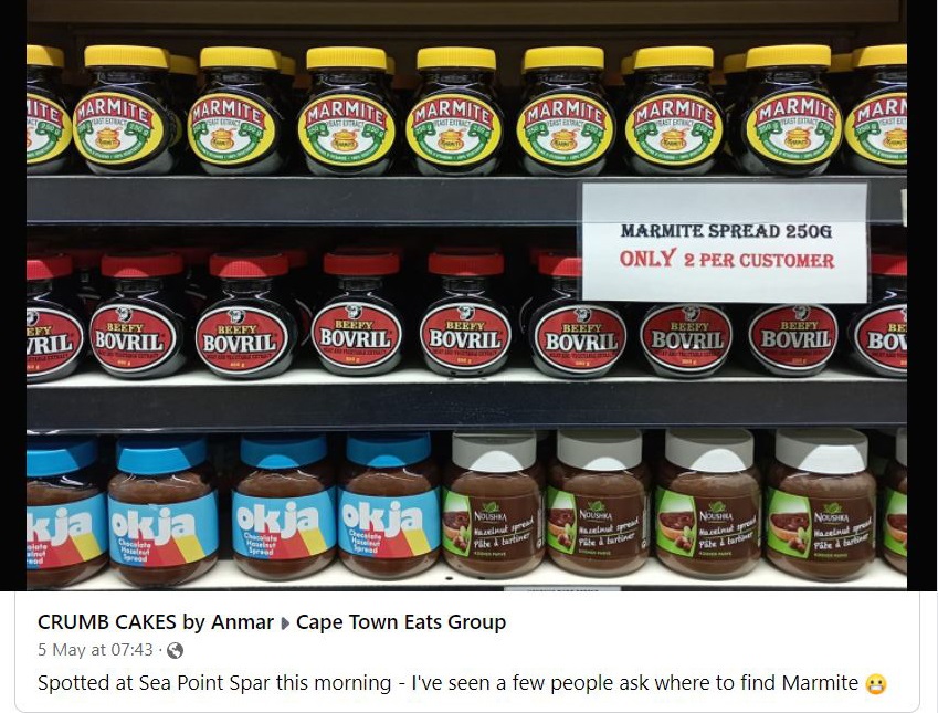 Where to buy Marmite in South Africa
