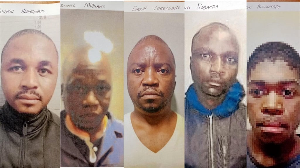 Five awaiting-trial prisoners escaped from a North West police station.