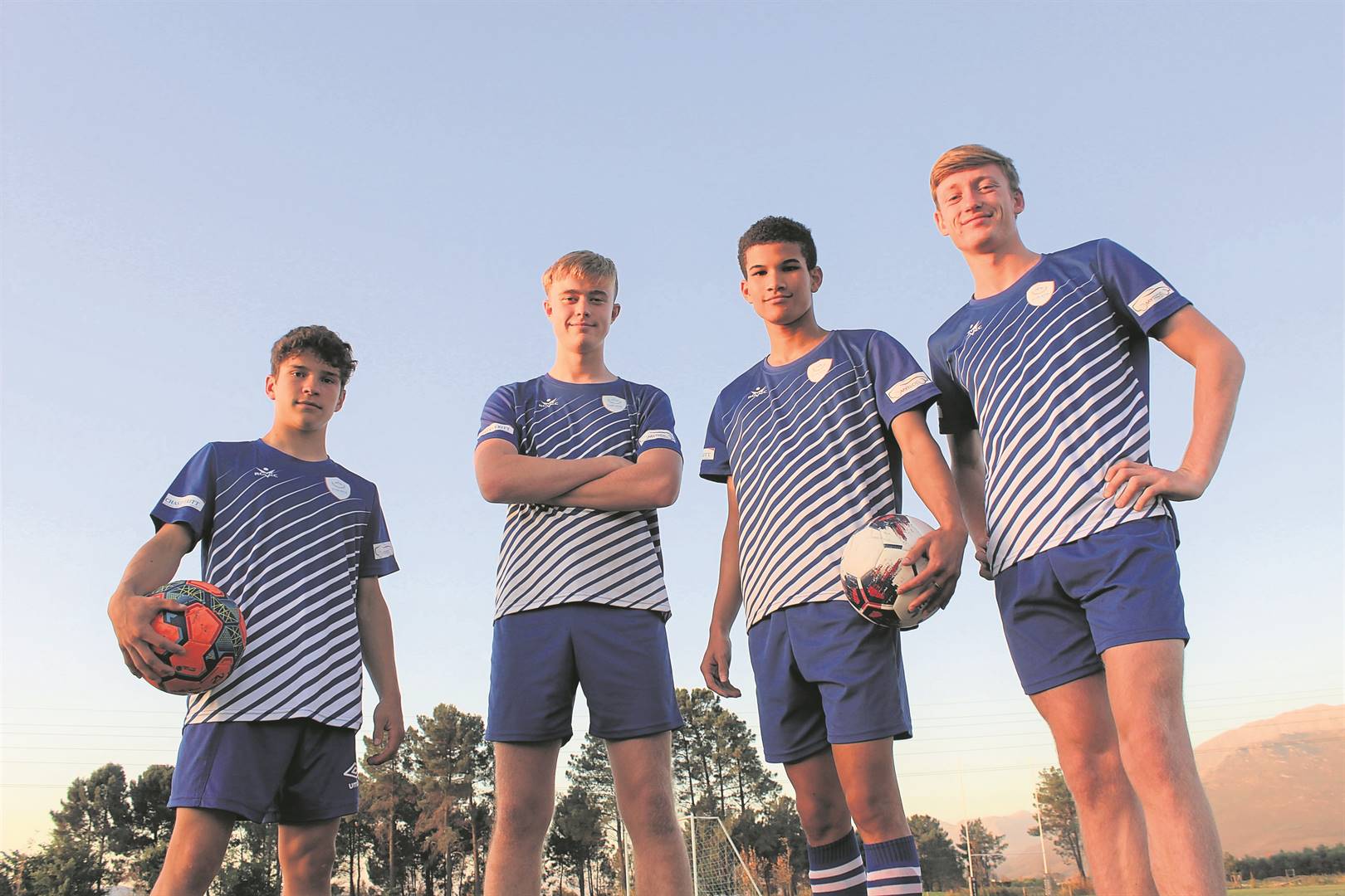 Four young men of Paarl have been chosen to take part in soccer trials which take place later this year in Spain. Harrison Warner (Bridge House Gr 11), Jack Wells (Bridge House Gr 11), Dillon Rudolph (HS Laborie Gr 12) and William Cumpsty (Paarl Boys’ High) will jet off to Madrid in Spain in an effort by soccer scouting agencies to identify talented football players and to provide these players with opportunities at professional footballs clubs both in Africa and abroad. These trials will serve as an opportunity for each player to showcase their talent in front of a wide range of top scouts, directors of football and coaches in the hope of signing a professional contract at their respective clubs. These for young soccer stars all play for the Paarl Rock Academy in Paarl under the coaching of Aidan Litchfield. Photo: Lise Beyers