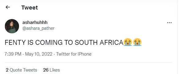 Fans react to Fenty Beauty coming to South Africa.