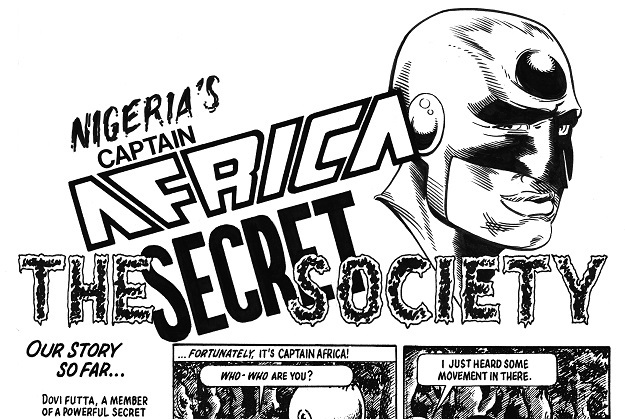 The heading of an issue of Captain Africa.