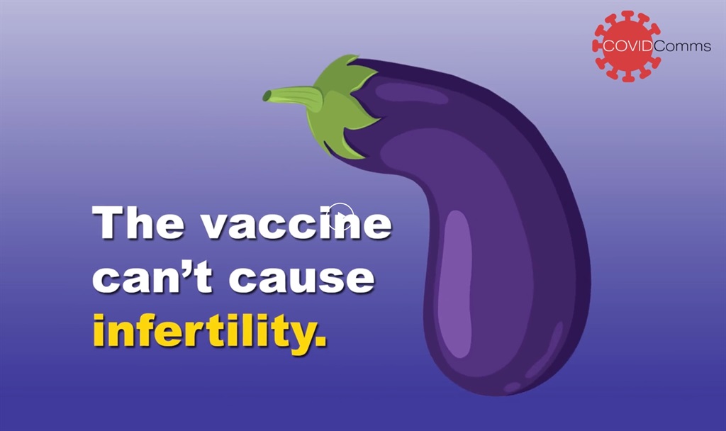 SA khawatir tentang vaksin dan impotensi, jadi virus kartun memakan terong online.