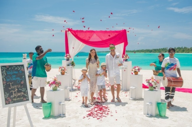 Noah, Juliana, Vincent and Janez made memories to last a lifetime in the Maldives. (PHOTO: Supplied) 