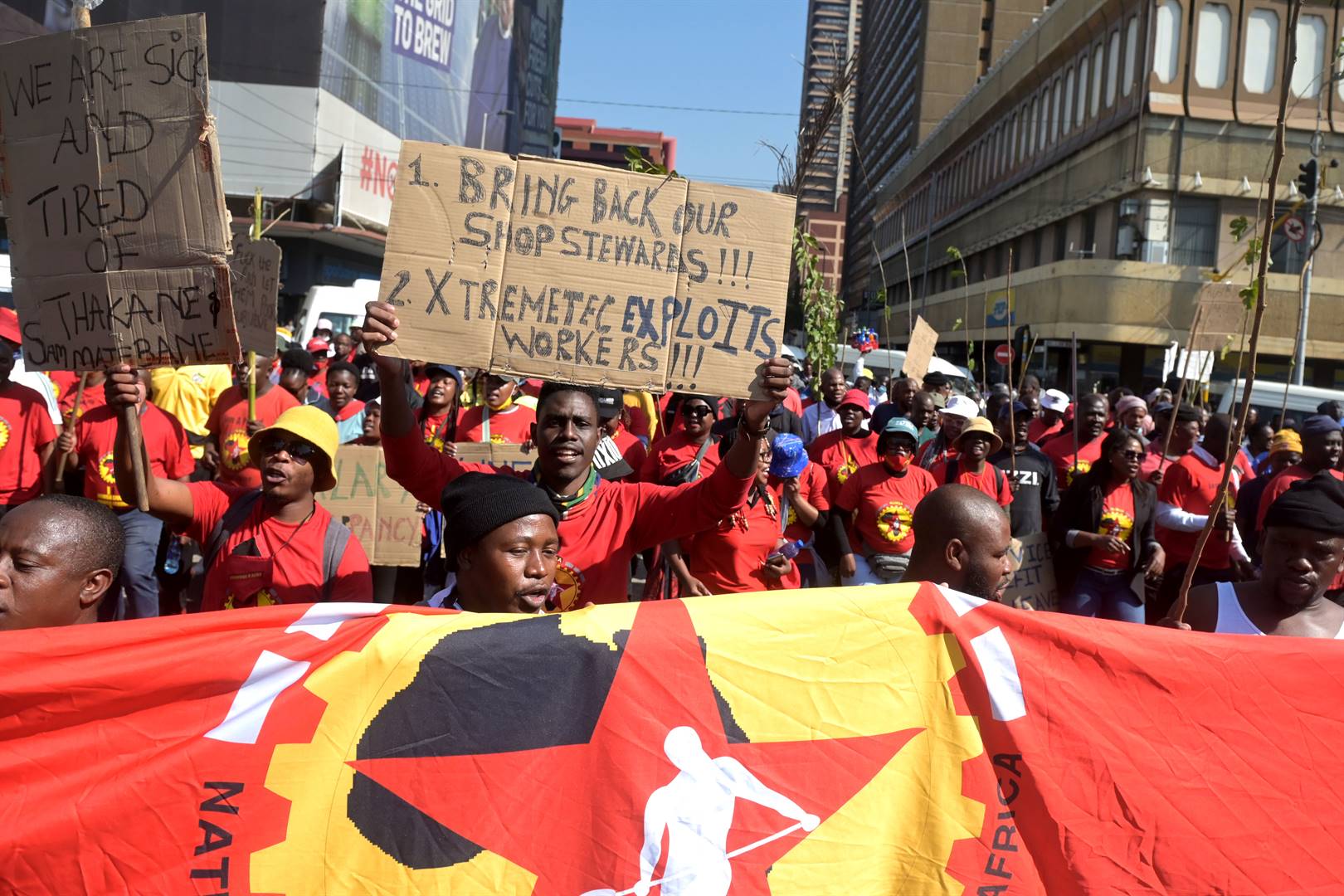 Numsa marched to the City of Tshwane's office on Friday