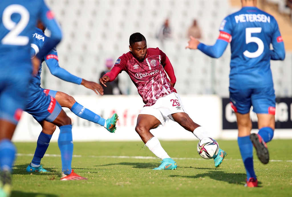 Kagiso Malinga of Swallows FC during the DStv Premiership 2021/22 match between Swallows and Chippa United at the Dobsonville Stadium, Soweto on the 14 May 2022 Â©Muzi Ntombela/BackpagePix
