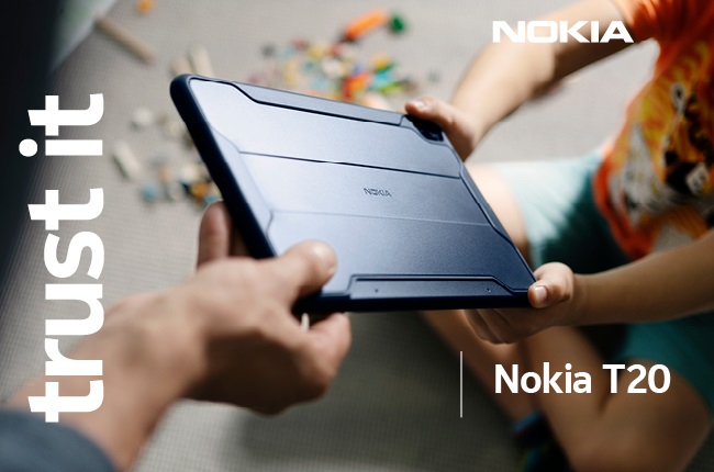 Big screen, Nokia T20, versatile features 