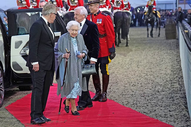 Queen Elizabeth II arrives for the 'A Gallop Throu