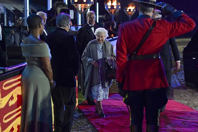 Queen Elizabeth II arrives for the 'A Gallop Throu