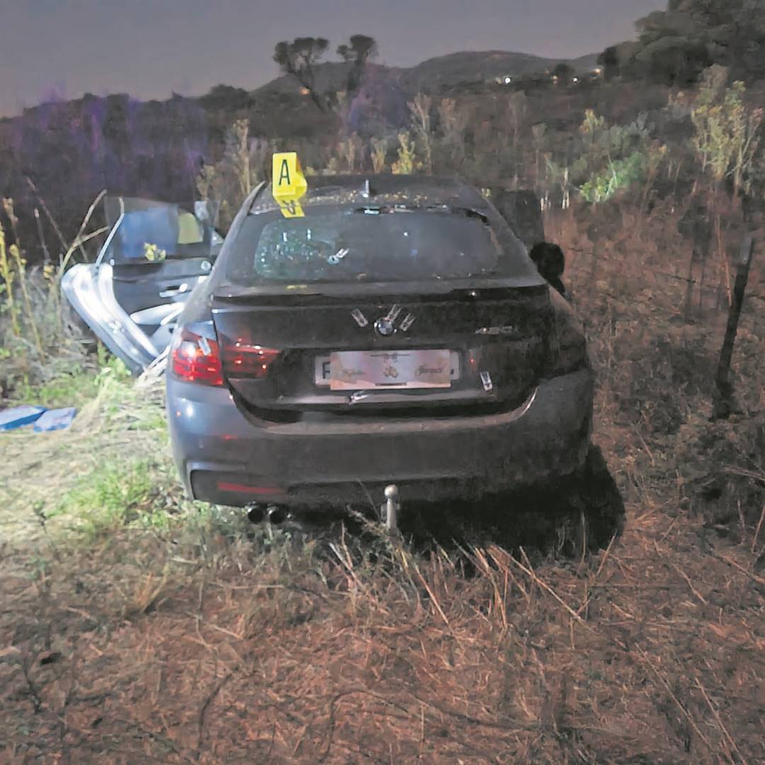 One of the BMW vehicles that was recovered following a car chase with police in Limpopo. 