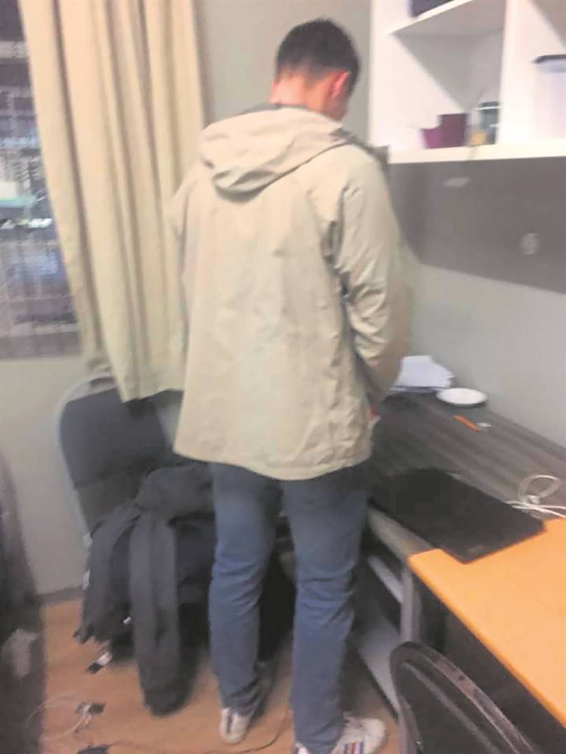 AOWA!: This incident was caught on camera in the first-year student’s room at Stellenbosch University.