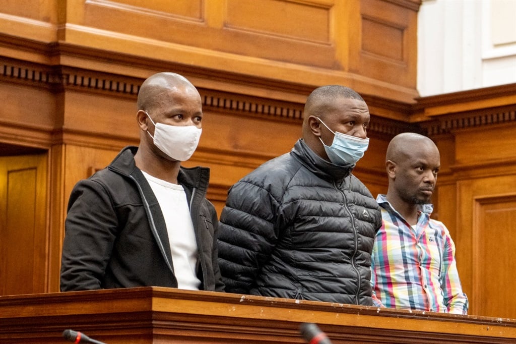 The three men on trial for the murder of lawyer Pete Mihalik - Vuyile Maliti, Sizwe Biyela and Nkosinathi Khumalo. (Jaco Marais)