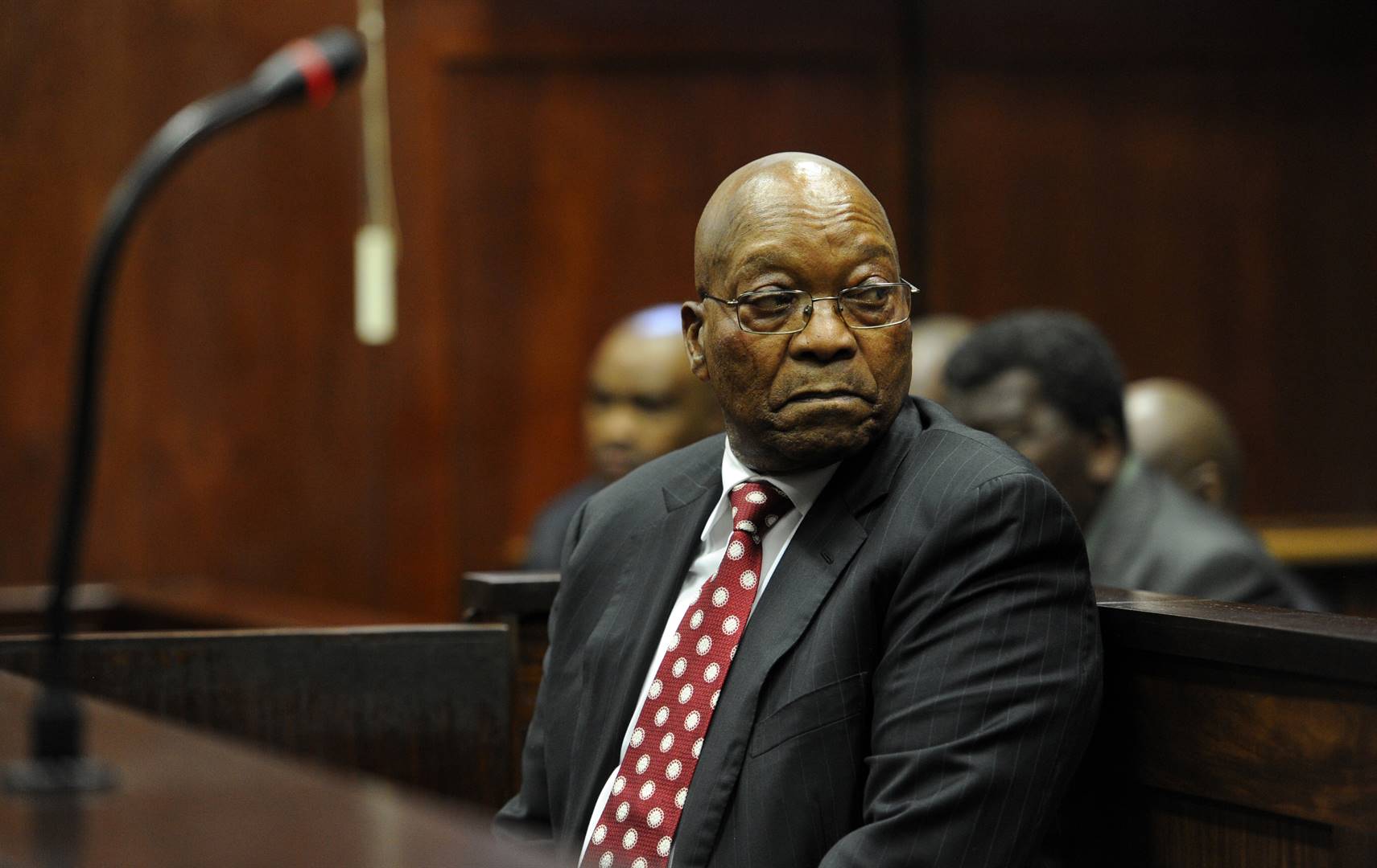 Former president Jacob Zuma in court.