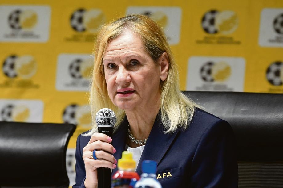 Anastasia Tsichlas during the South African Football Association (SAFA) welcome back event at SAFA House on February 10, 2022 in Johannesburg, South Africa. Photo: Lefty Shivambu/Gallo Images