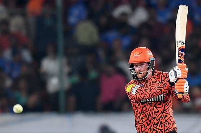 Sunrisers Hyderabad's Heinrich Klaasen plays a shot during the Indian Premier League (IPL) match. (Noah SEELAM / AFP)