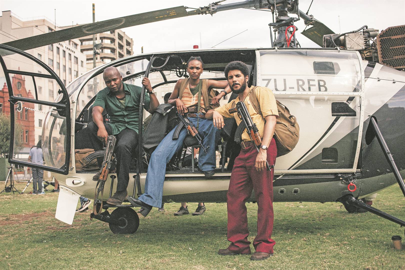 Silverton Siege is inspired by true events that sparked the global Free Mandela movement. It features South African stars Thabo Rametsi, Noxolo Dlamini and Stefan Erasmus. Photo: Supplied