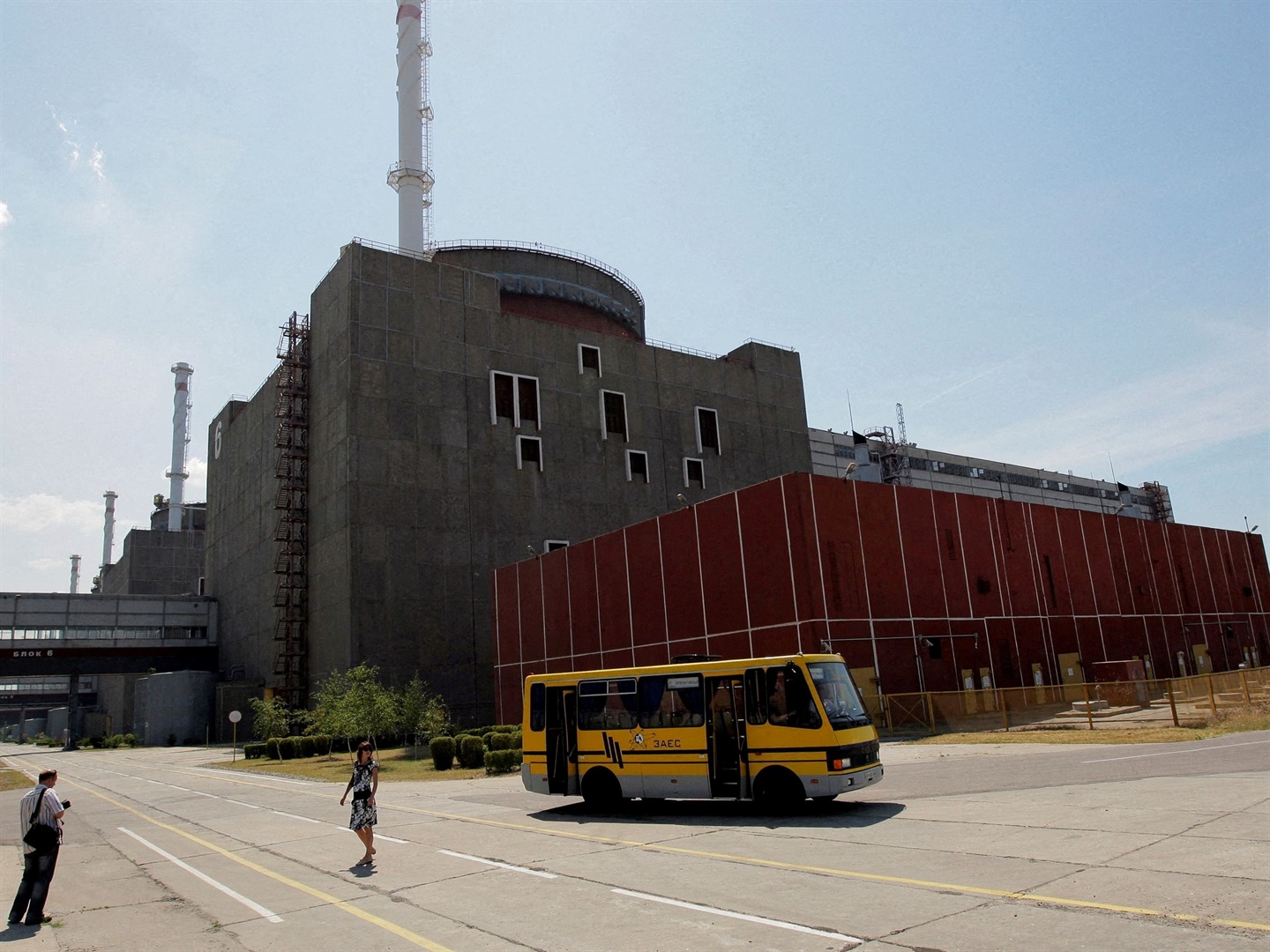 The Zaporizhzhia nuclear power station in Ukraine on June 12, 2008.