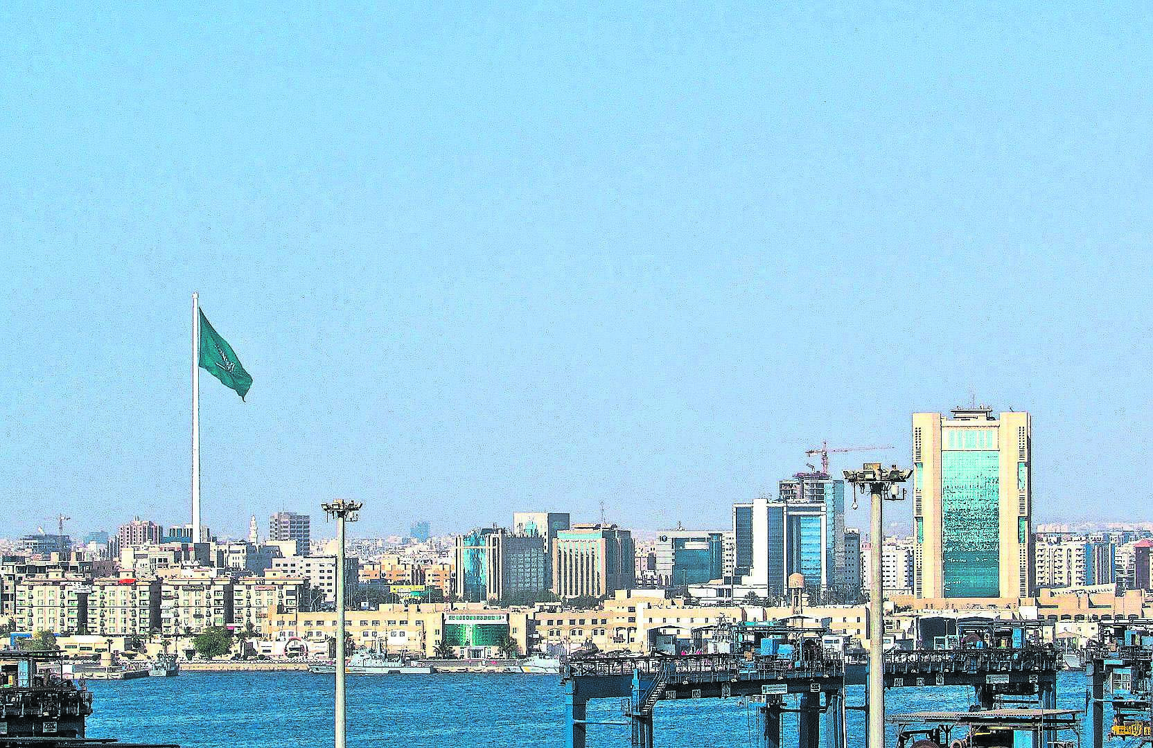 Die wêreld se tweede langste vlagpaal in Djedda in Saoedi-Arabië.