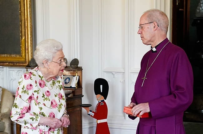 Queen Elizabeth II receives the Archbishop of Canterbury Justin Welby at Windsor Castle.