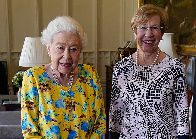 Queen Elizabeth II receives the Governor of New So