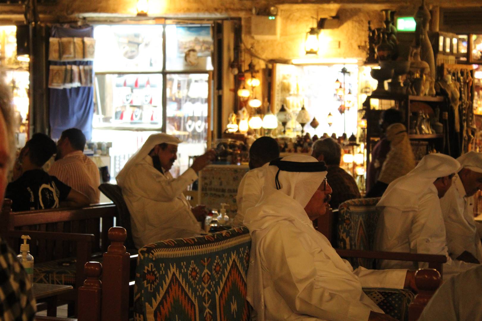 Locals and tourists gather at the Souq Waqif in Doha, Qatar, to enjoy a warm cup of flavourful and milky Karak tea and traditional coffee. Photo: Laila Majiet/City Press