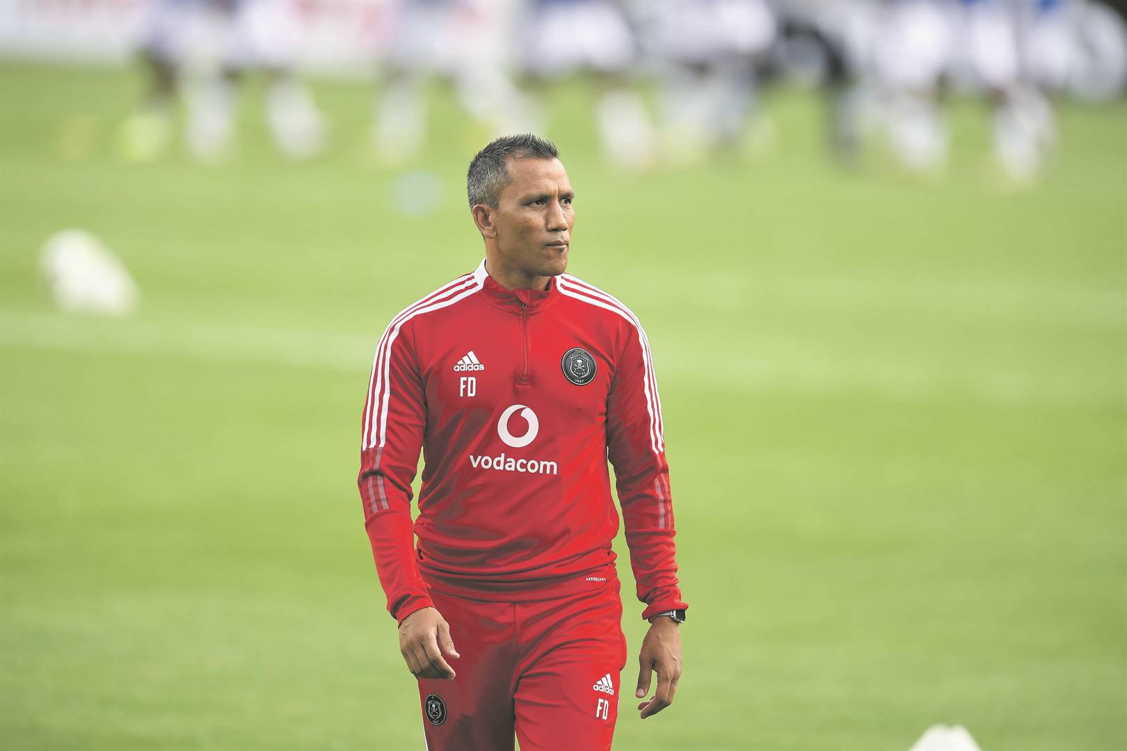 Pirates co-coach, Fadlu Davids, believes they have numerical and mathematical chance for second position.                   Photo by           Lefty Shivambu/Gallo Images