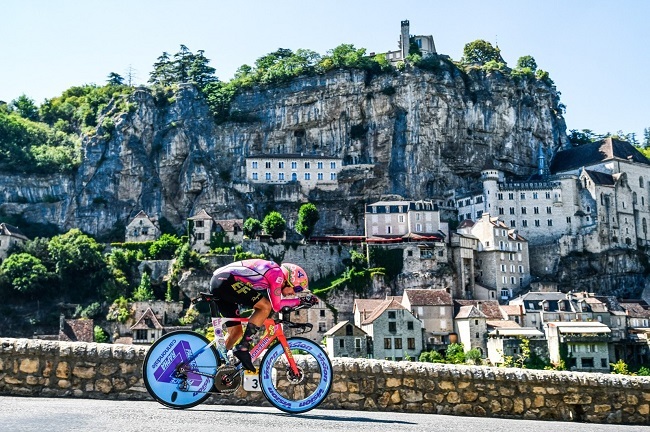 Beyond the human element of riders sacrificing themselves in the peloton. The Tour de France’s audience appeal is its stunning backdrops. (Photo: A.S.O./Pauline Ballet)
