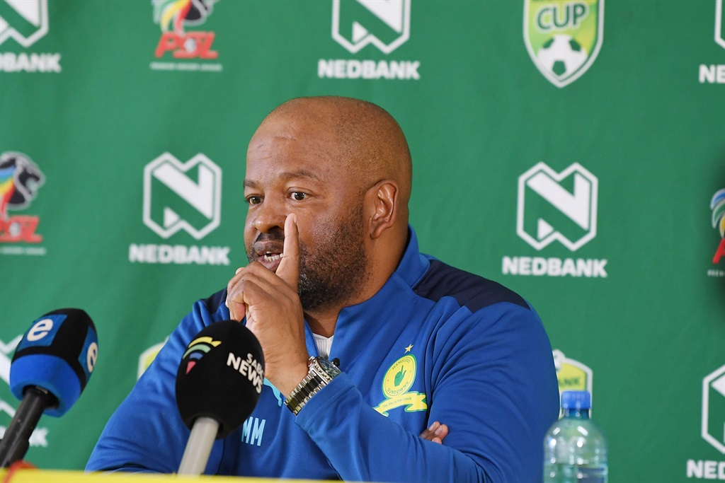 Mamelodi Sundowns co-coach Manqoba Mngqithi during their pe-Nedbank Cup media open day in Chloorkop on Wednesday. 