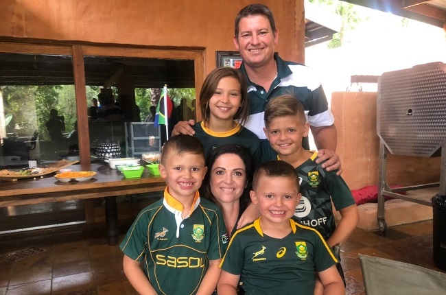 The Dafel family (from front): twins Joshua and Reuben, mom Marietjie, daughter Mea, son Marcus and dad Henning. (PHOTO: Supplied) 